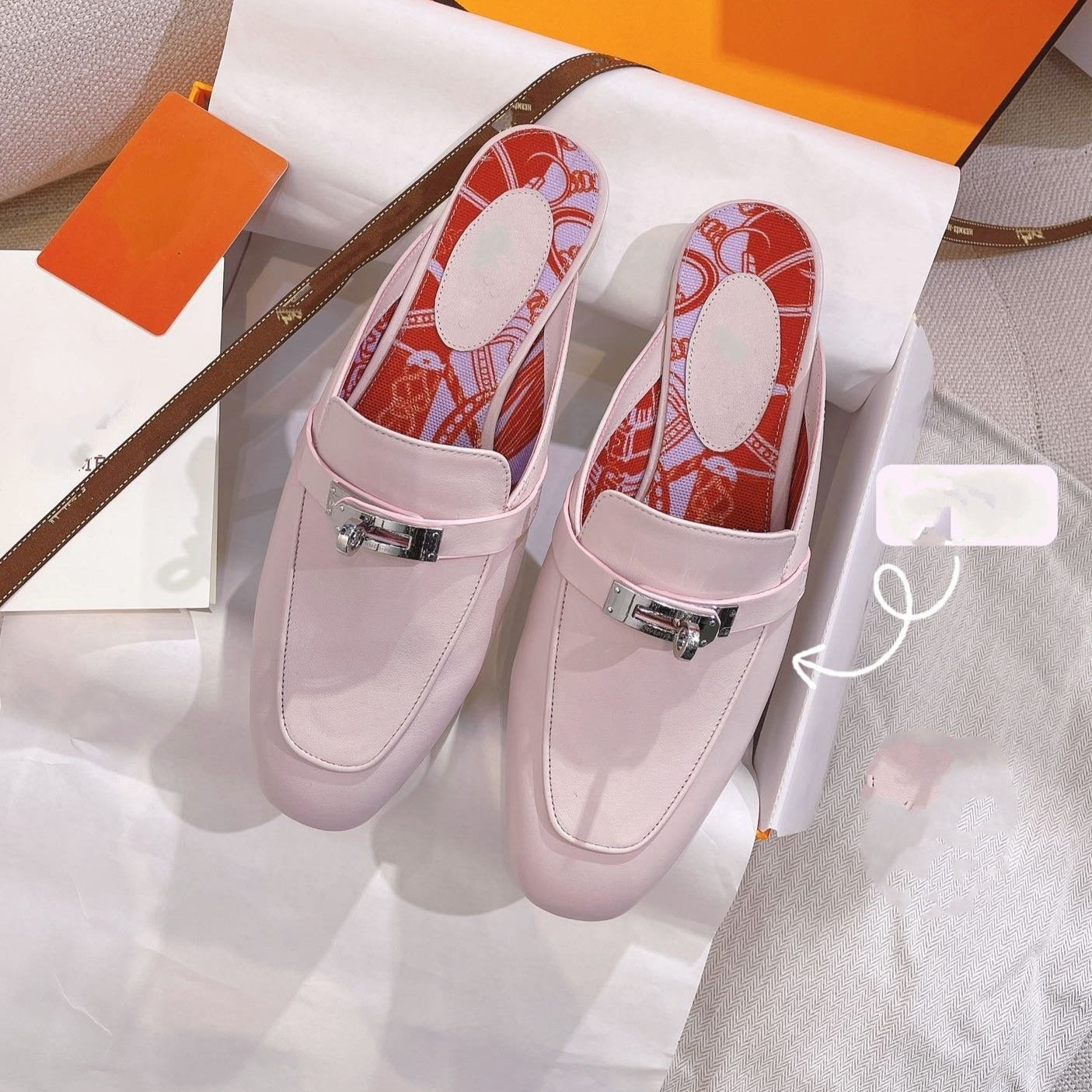0Z Mule Pink Calfskin - 35