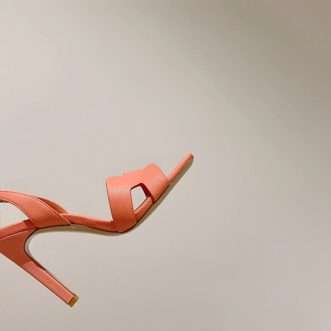 SLINGBACK SANDAL ETERNITE 105 CANTALOUPE LAMBSKIN - 35