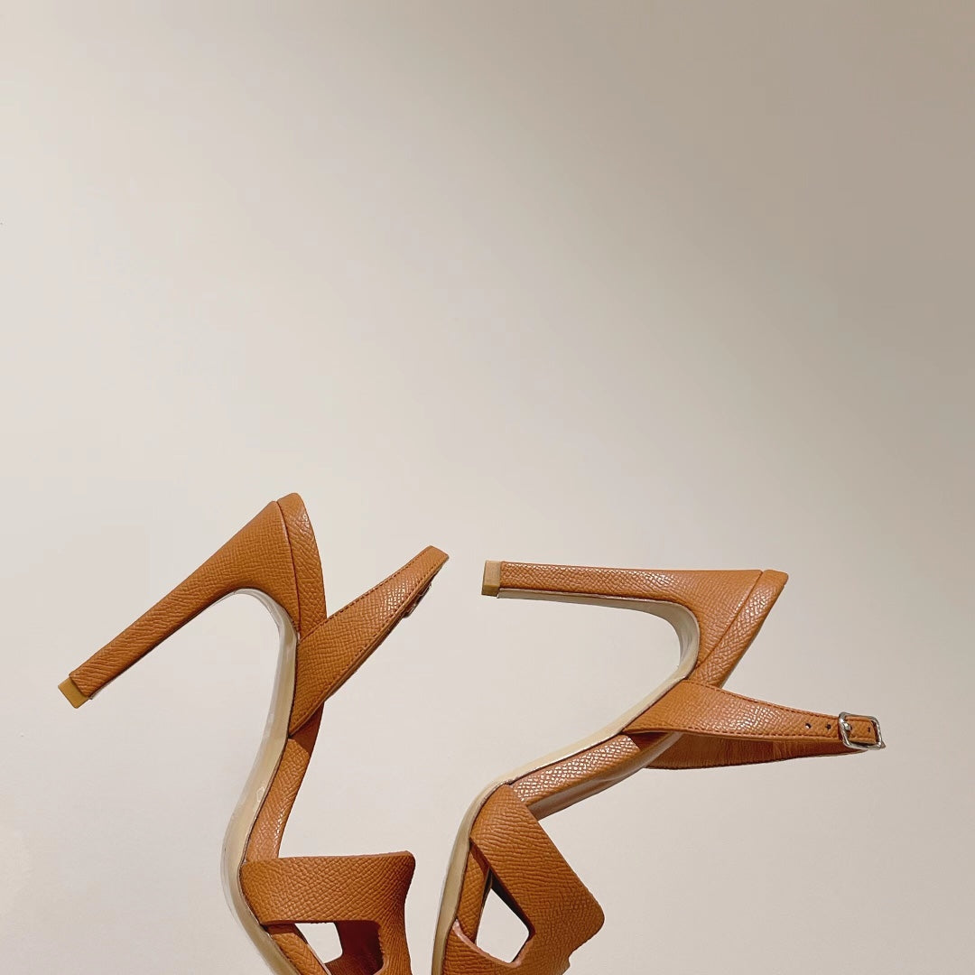 SLINGBACK SANDAL ETERNITE 105 TUSCAN LAMBSKIN - 35