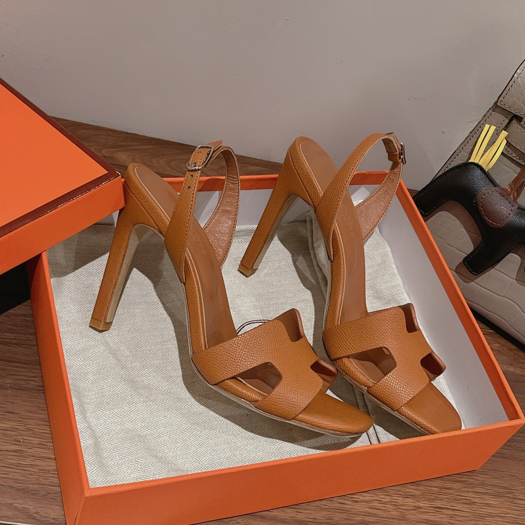 SLINGBACK SANDAL ETERNITE 105 TUSCAN LAMBSKIN - 35