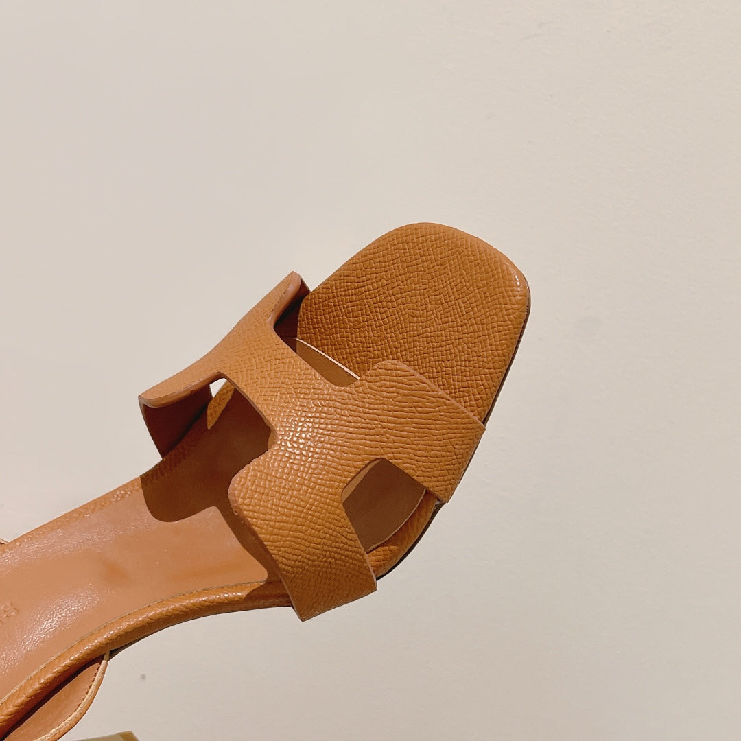 SLINGBACK SANDAL ETERNITE 105 TUSCAN LAMBSKIN - 35