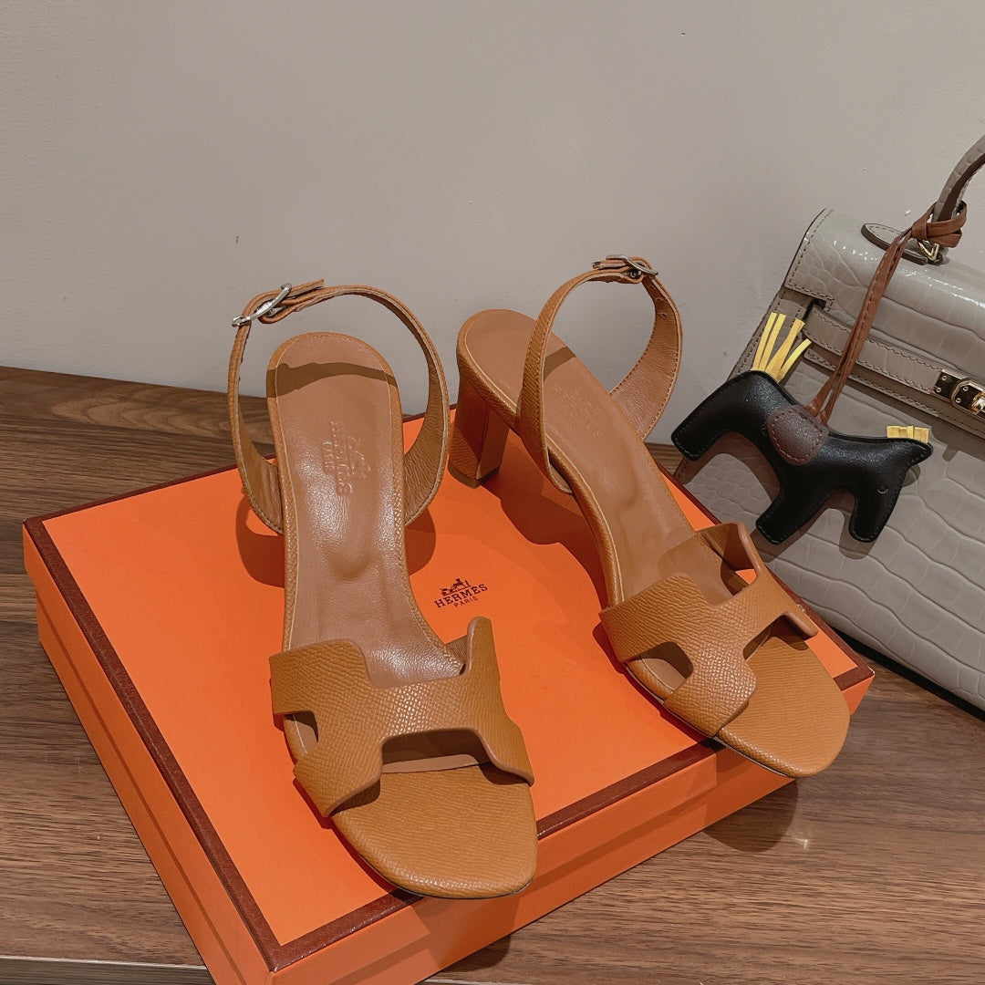 SLINGBACK SANDAL ETERNITE 75 TUSCAN LAMBSKIN - 35
