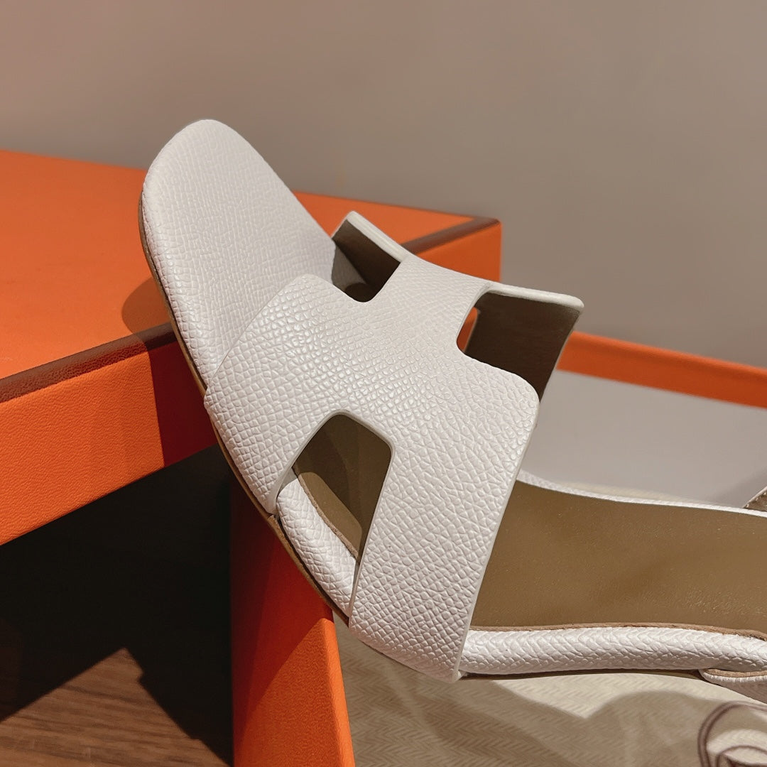 SLINGBACK SANDAL ETERNITE 105 WHITE MIX LIGHT BROWN LAMBSKIN - 35