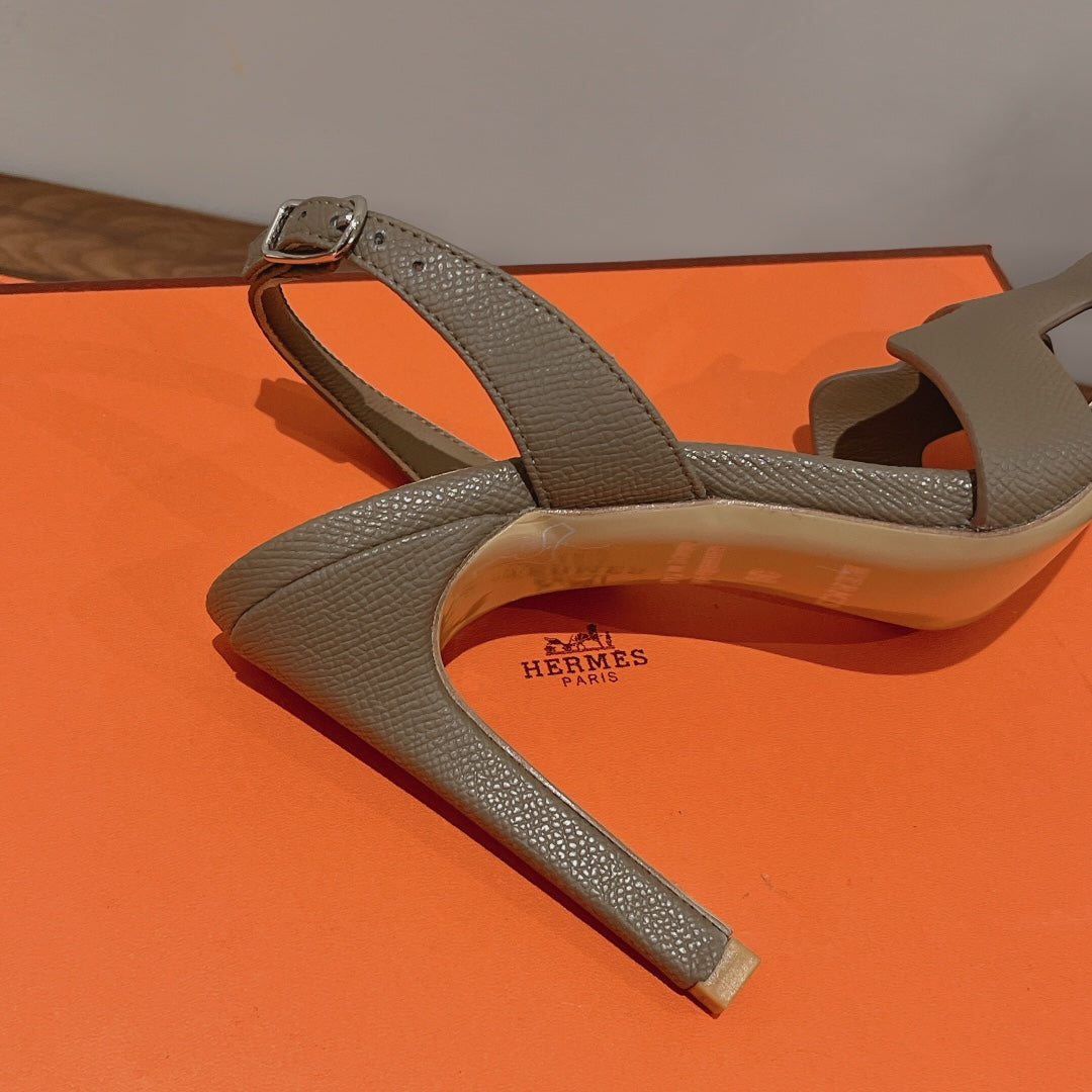 SLINGBACK SANDAL ETERNITE 105 CAMEL LAMBSKIN - 35