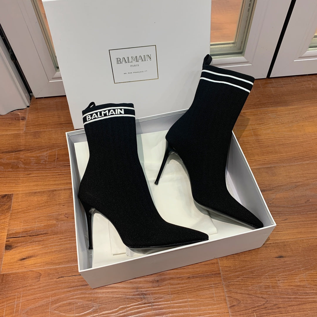 ЧЕРЕВИКИ BALMAIN 26S 105 ММ ЧОРНОГО КОЛЬОРУ У СТИЛІ FLYKNIT СТИЛЬ 12