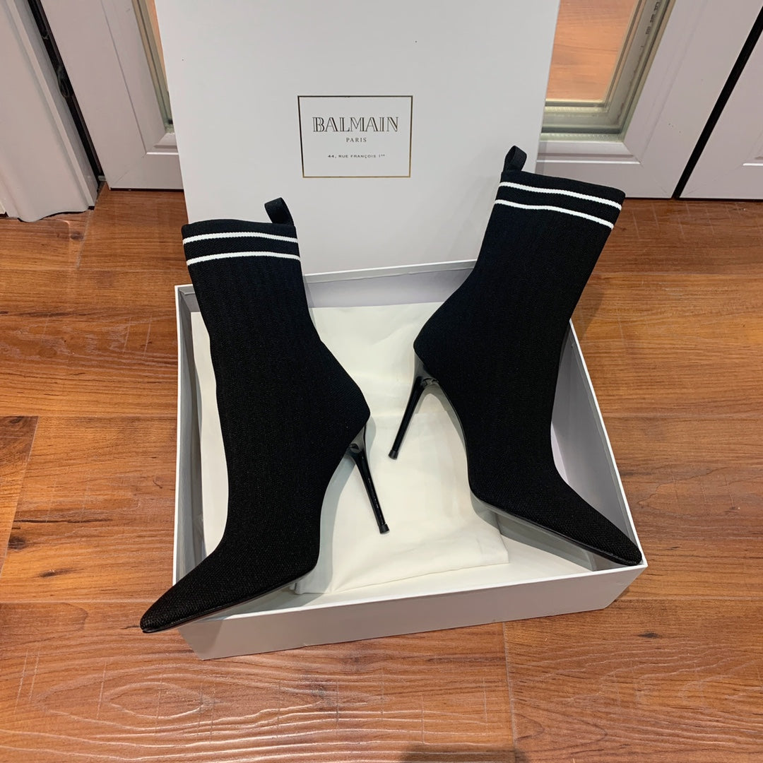 ЧЕРЕВИКИ BALMAIN 26S 105 ММ ЧОРНОГО КОЛЬОРУ У СТИЛІ FLYKNIT СТИЛЬ 12