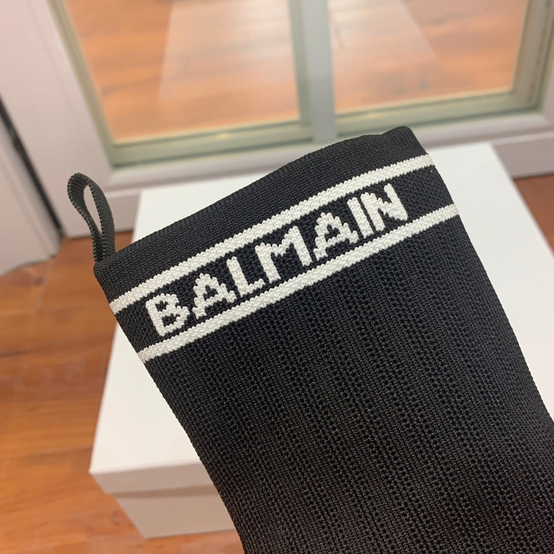 ЧЕРЕВИКИ BALMAIN 26S 105 ММ ЧОРНОГО КОЛЬОРУ У СТИЛІ FLYKNIT СТИЛЬ 12