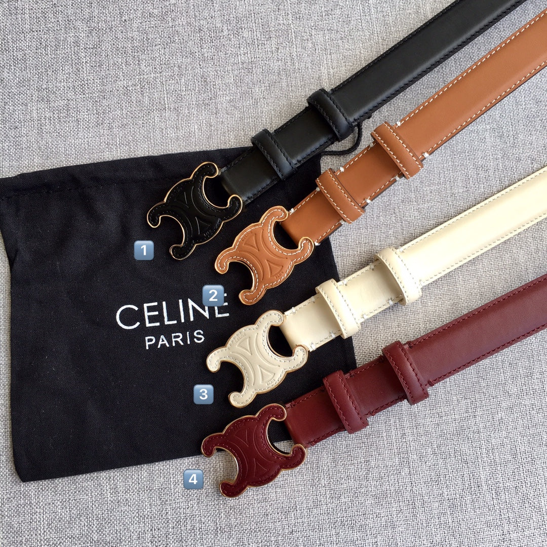 Medium Cuir Triomphe Belt 25mm Wine Calfskin - 30