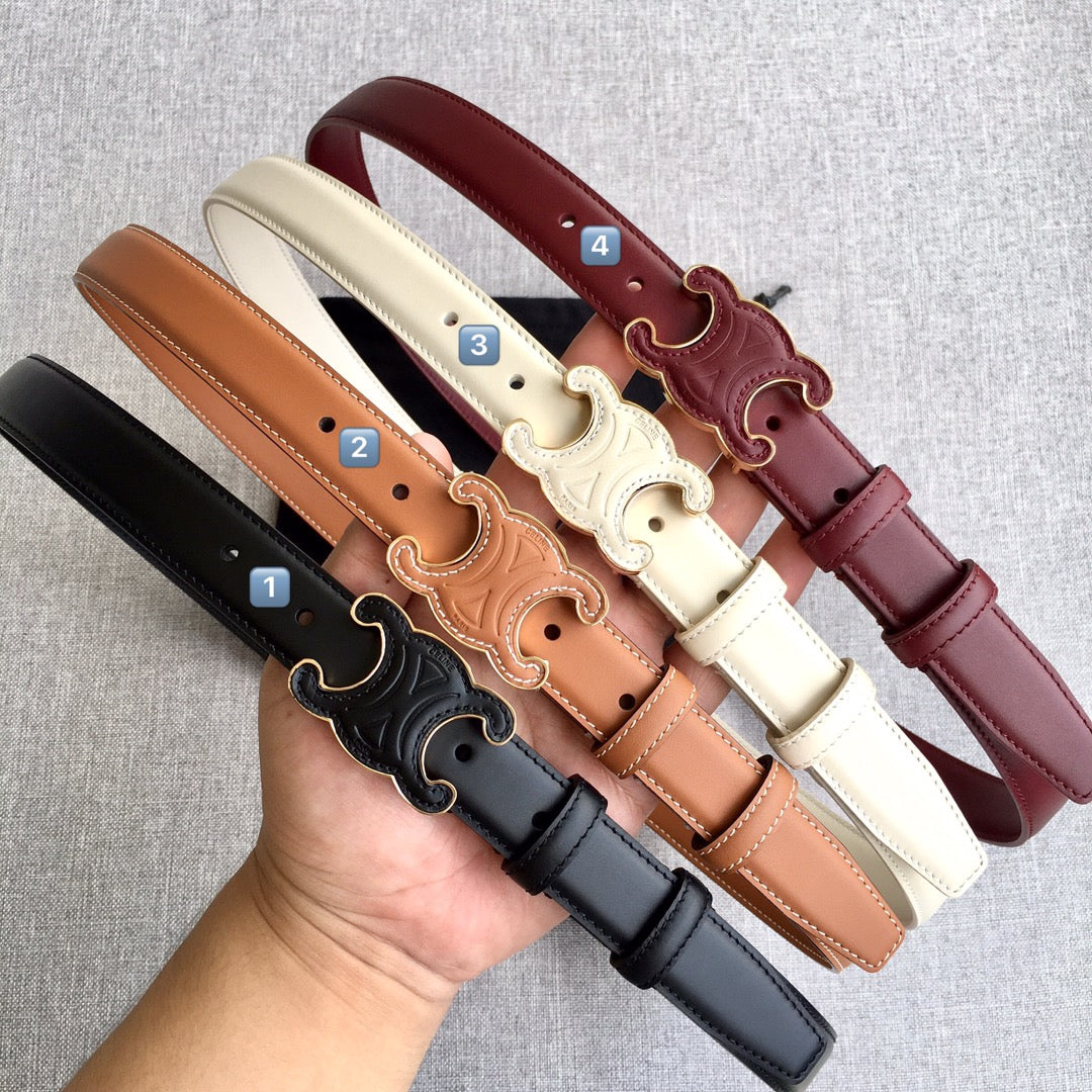 Medium Cuir Triomphe Belt 25mm Tan Calfskin - 30