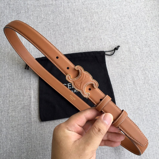 Medium Cuir Triomphe Belt 25mm Tan Calfskin - 30