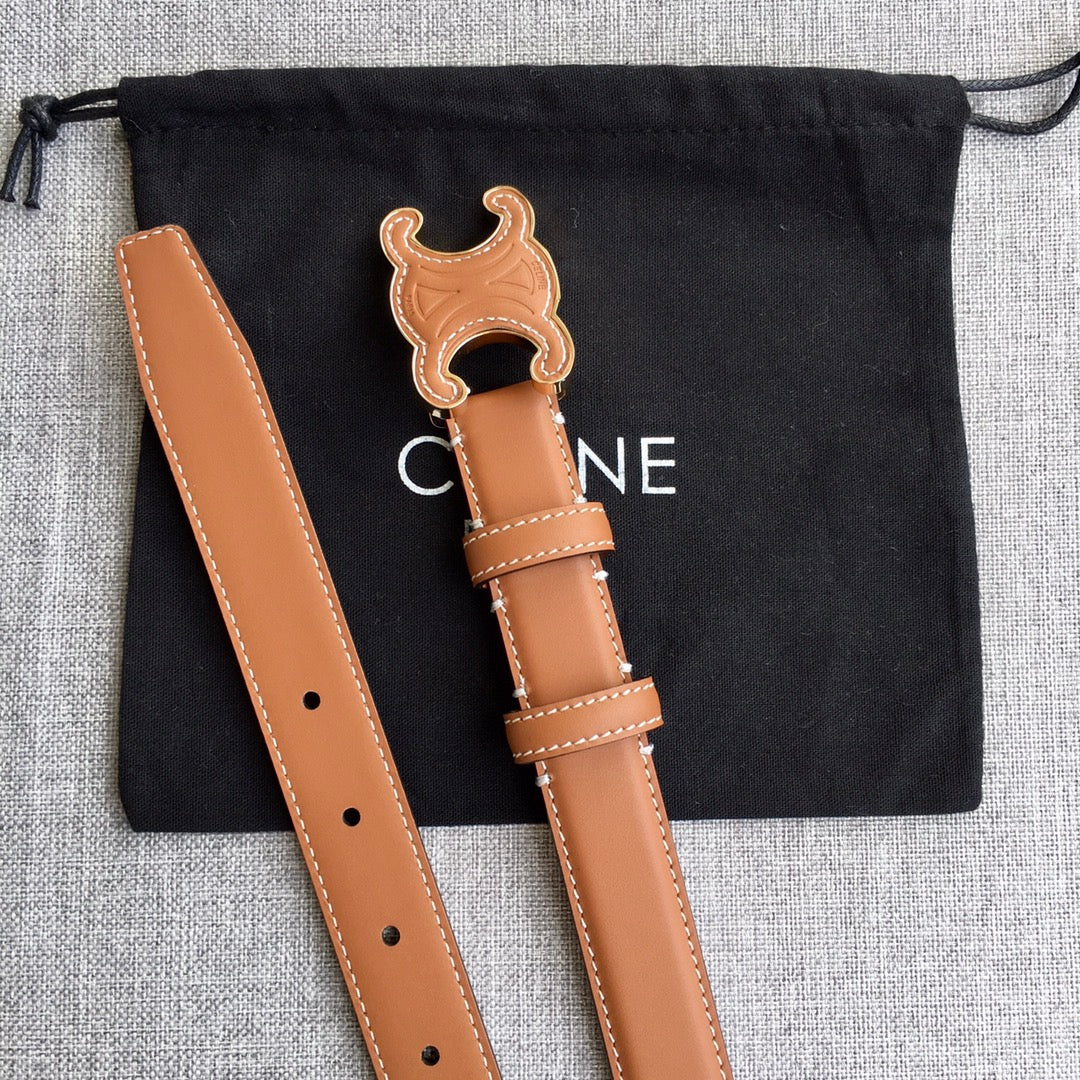 Medium Cuir Triomphe Belt 25mm Tan Calfskin - 30