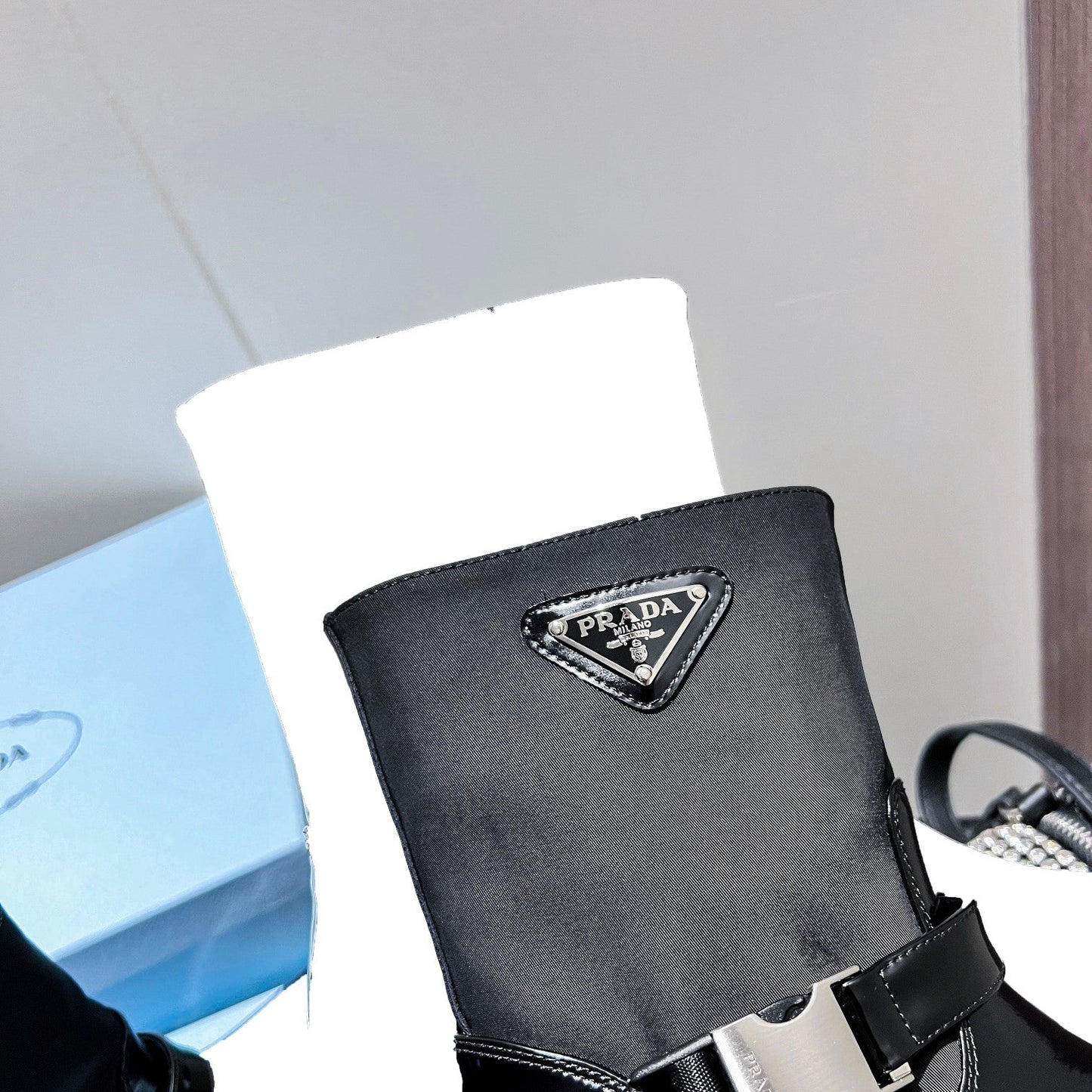 ANKLE BOOTS WITH STRAP IN BLACK CALFSKIN - 35