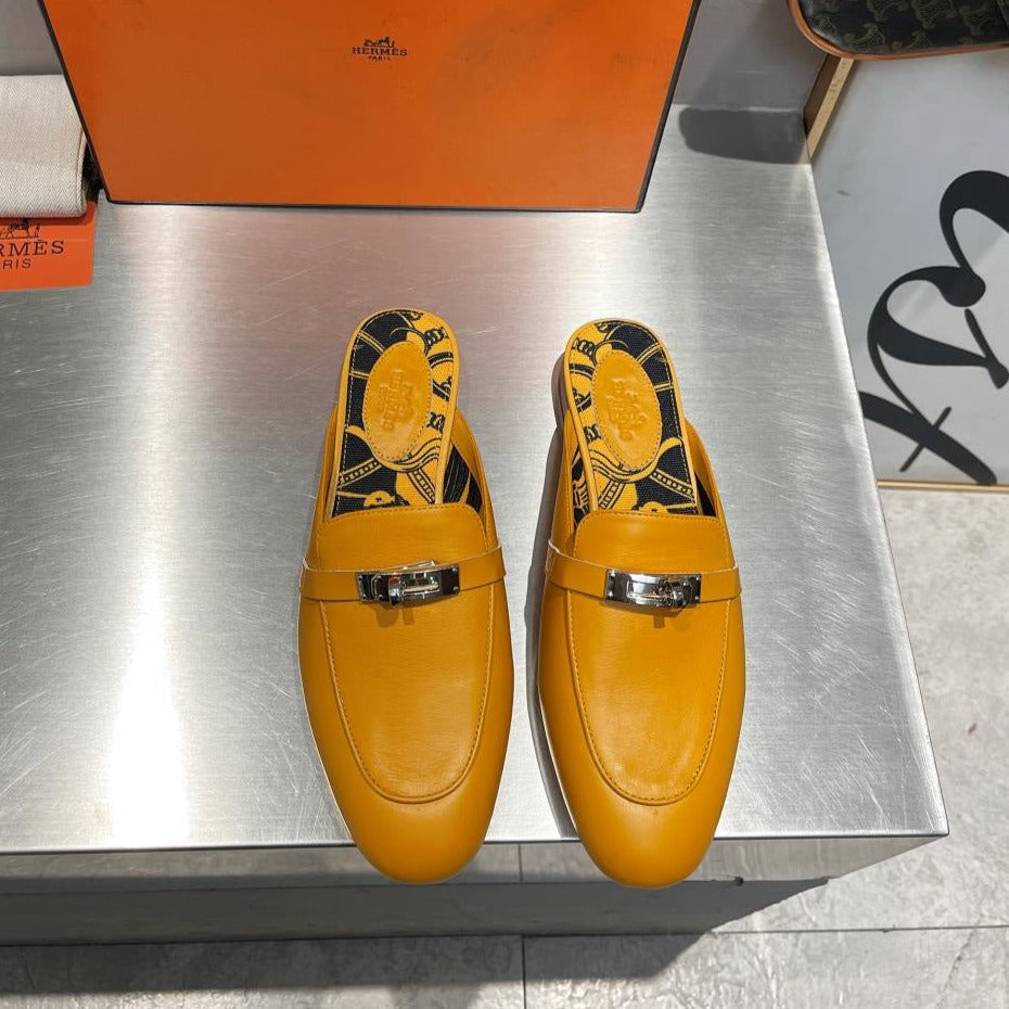 0Z MULE AMBER CALFSKIN WITH PATTERN - 35