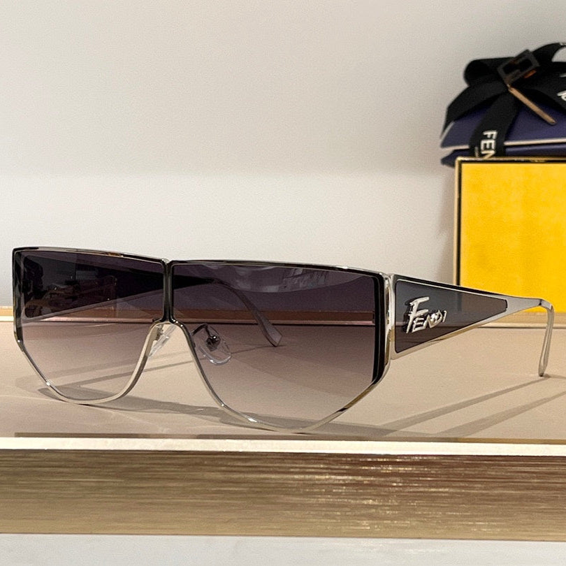 DISCO SQUARED SUNGLASSES FF M0093 IN METAL - Purple