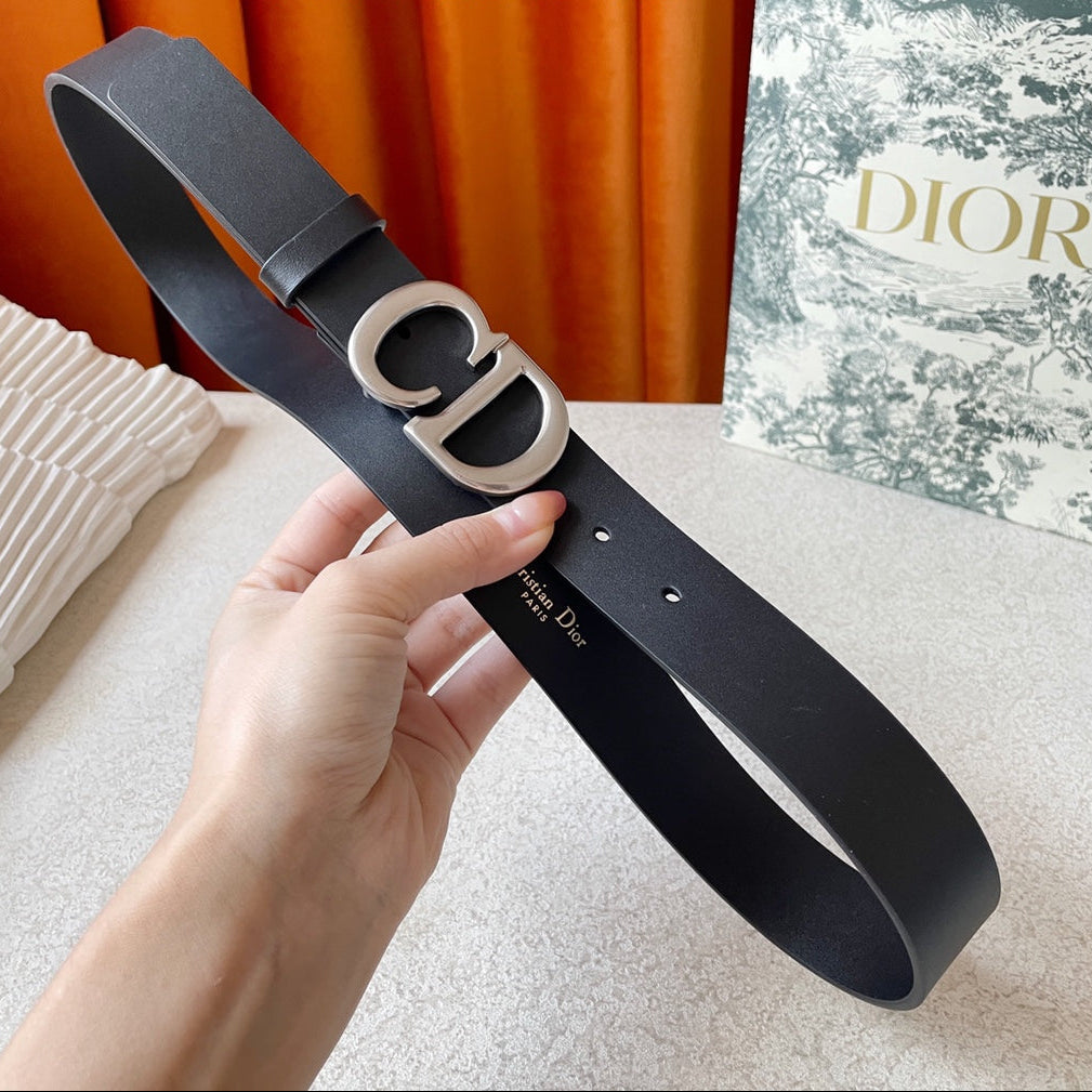 DIOR 25S BELT 30 MM IN BLACK CALFSKIN 594060 - 30