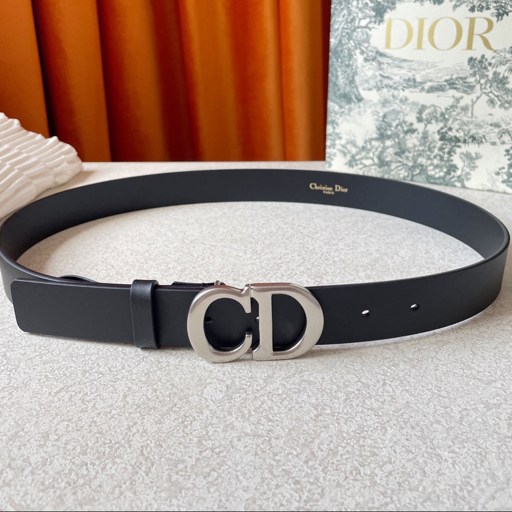 DIOR 25S BELT 30 MM IN BLACK CALFSKIN 594060 - 30