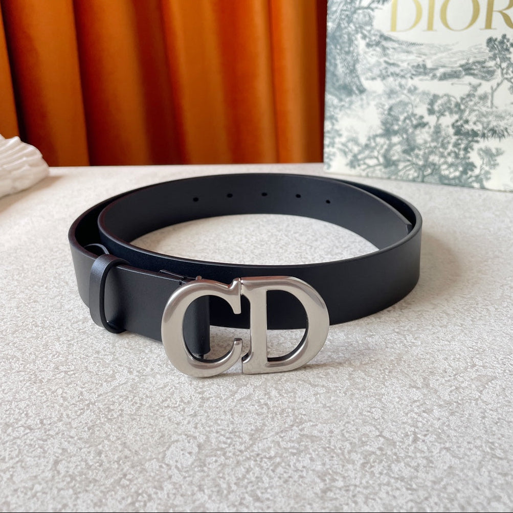 DIOR 25S BELT 30 MM IN BLACK CALFSKIN 594060 - 30