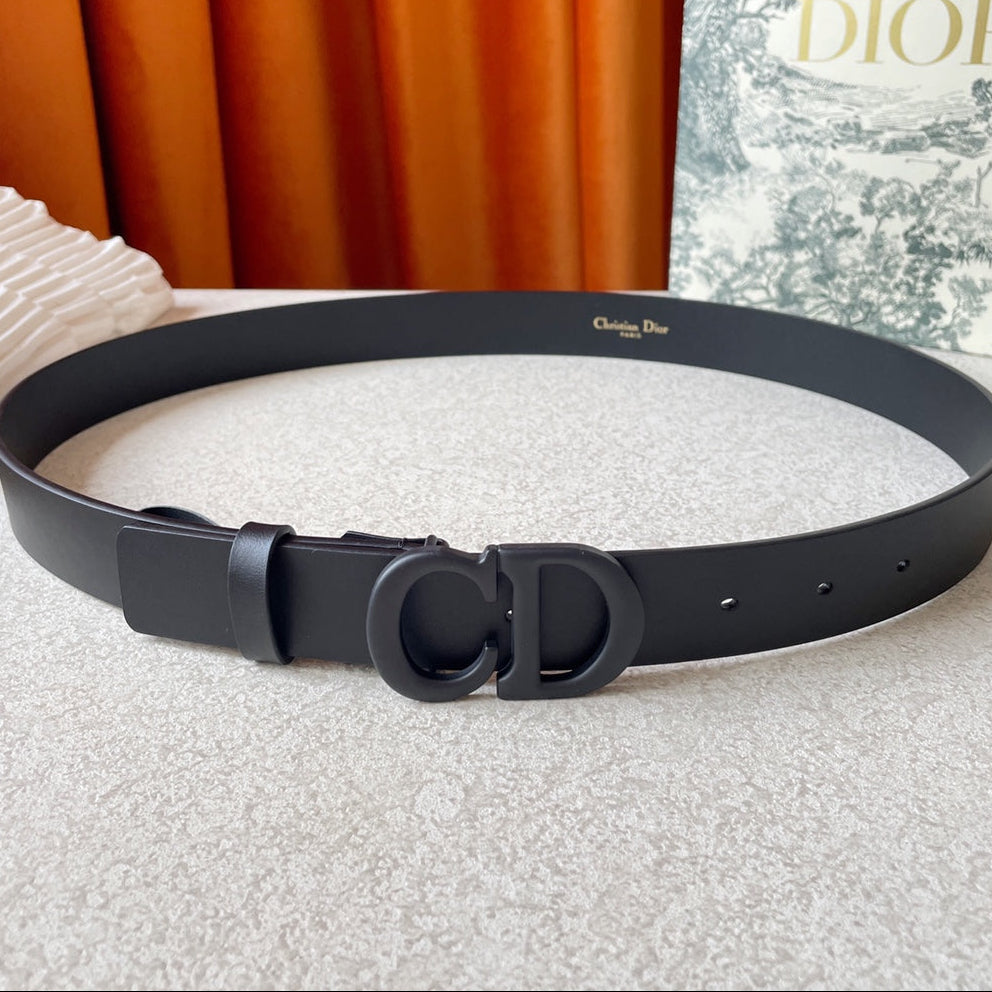DIOR 25S BELT 30 MM IN BLACK CALFSKIN 594062 - 30