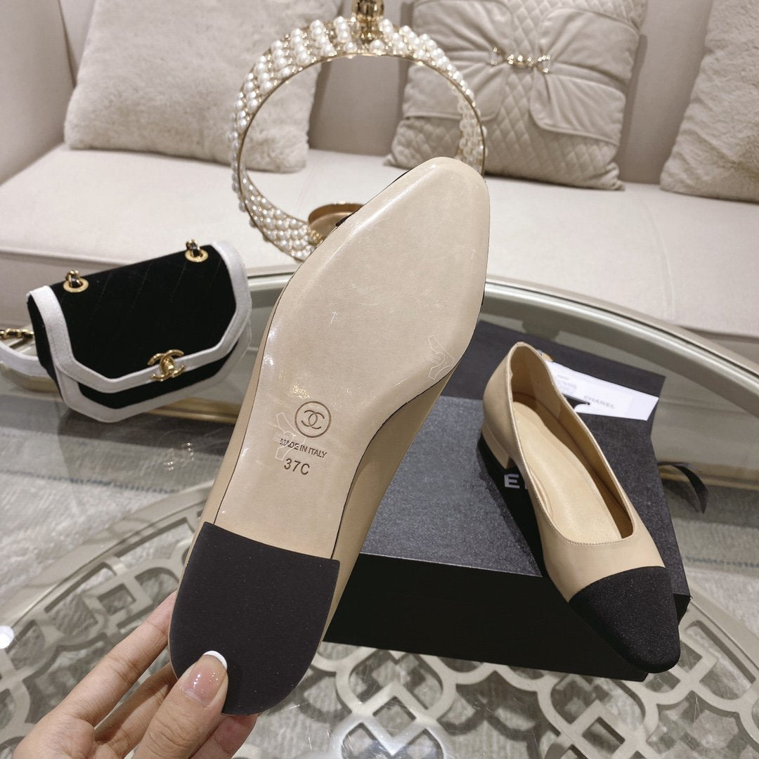 cc pump 2.5 beige black lambskin - 35
