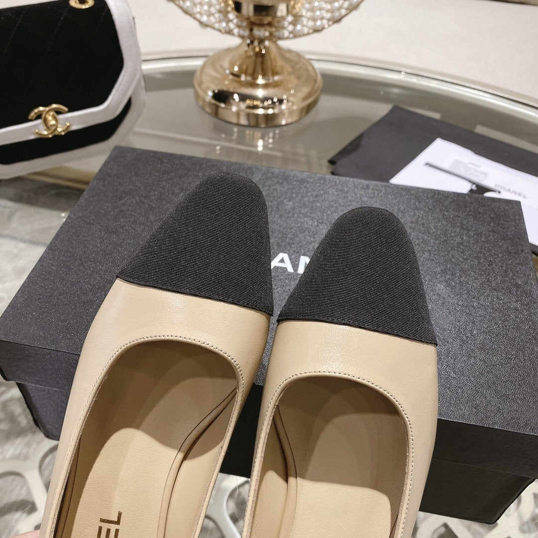 cc pump 2.5 beige black lambskin - 35