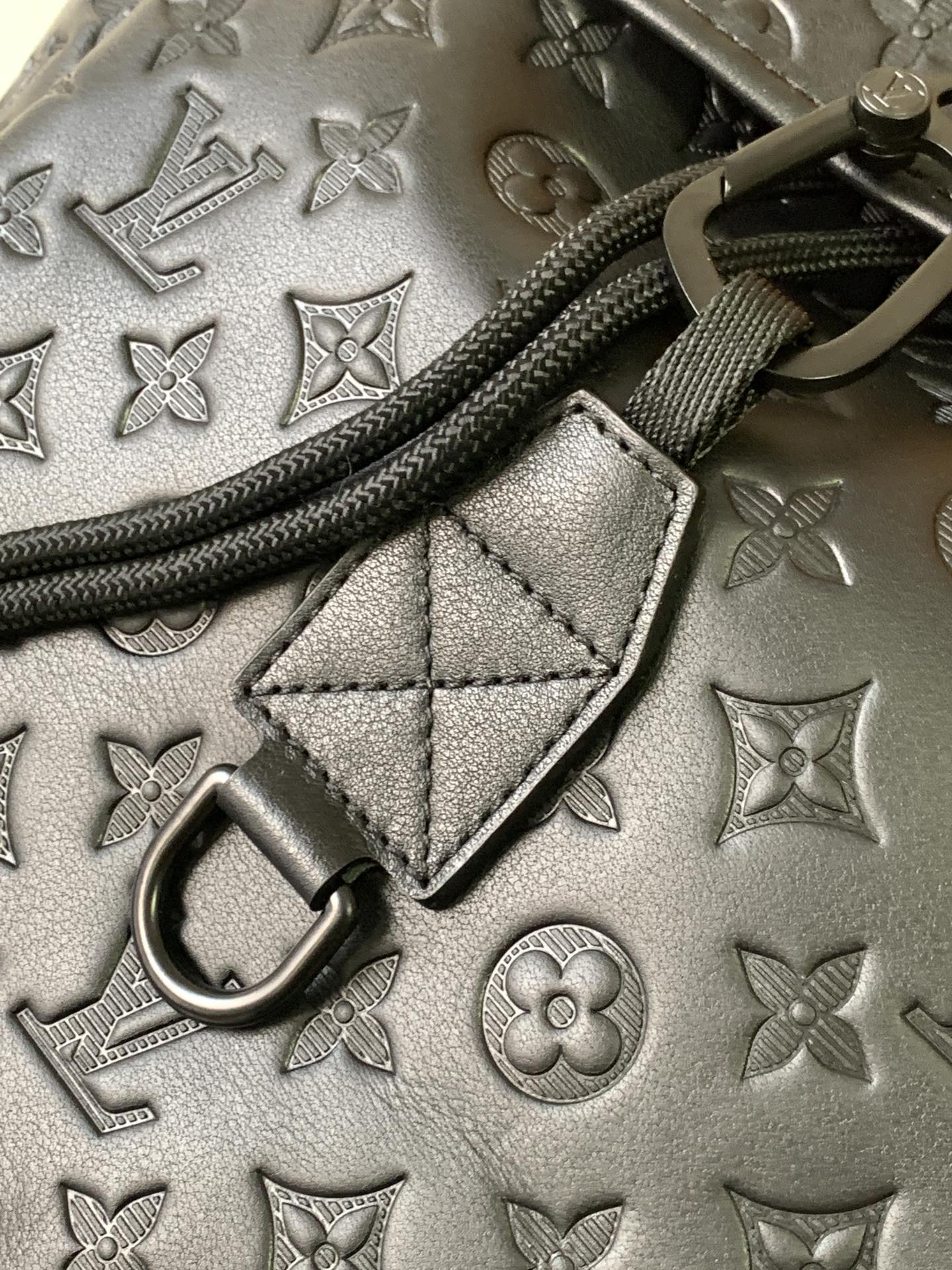 DISCOVERY BACKPACK 54 IN BLACK EMBOSSED MONOGRAM CALFSKIN