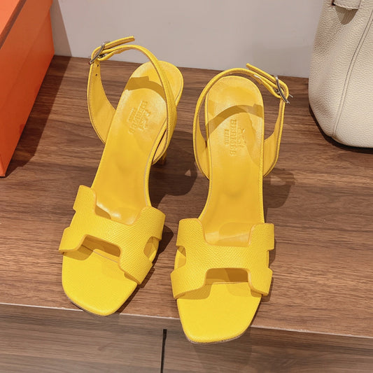 SLINGBACK SANDAL ETERNITE 105 YELLOW LAMBSKIN - 35