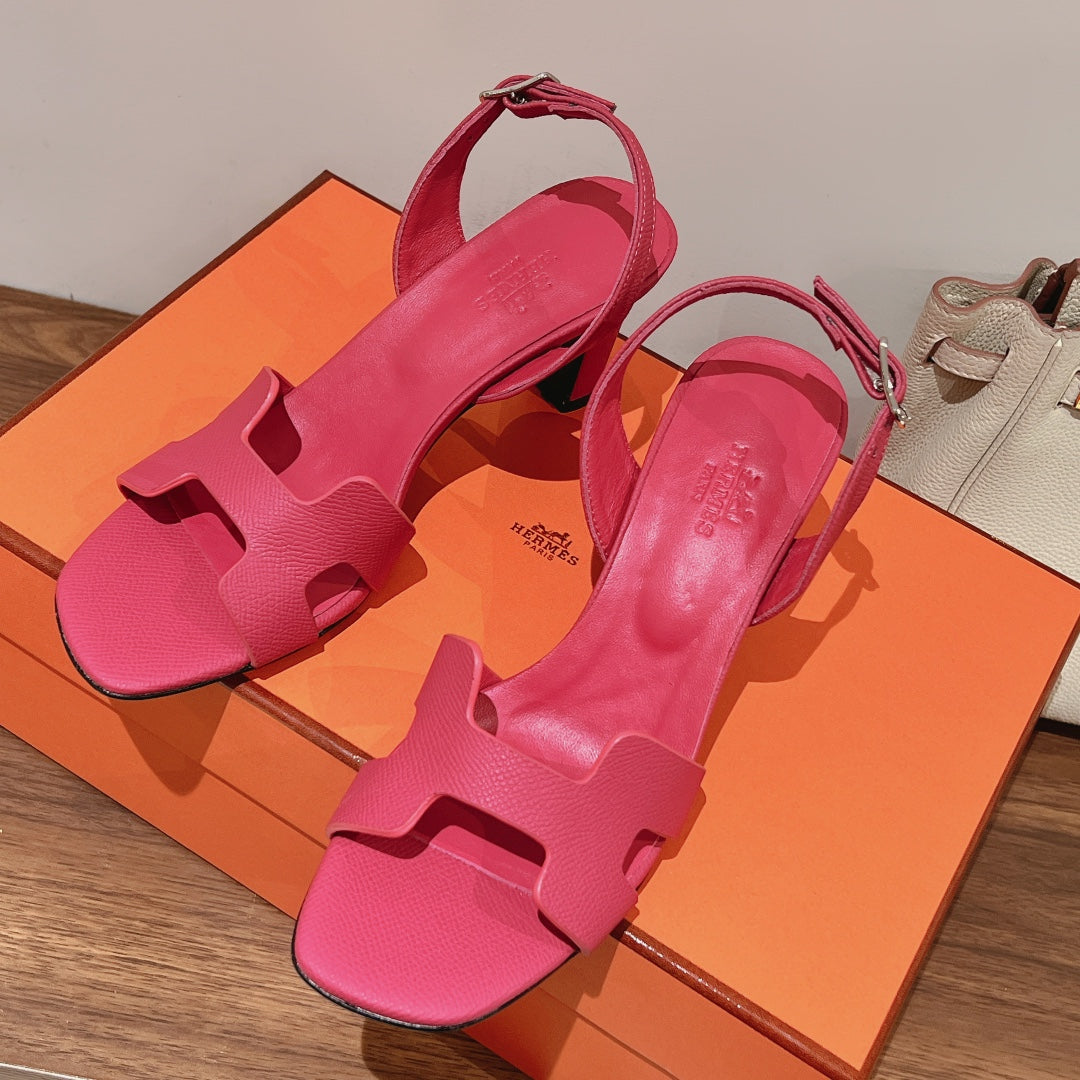SLINGBACK SANDAL ETERNITE 75 BRIGHT PINK LAMBSKIN - 35