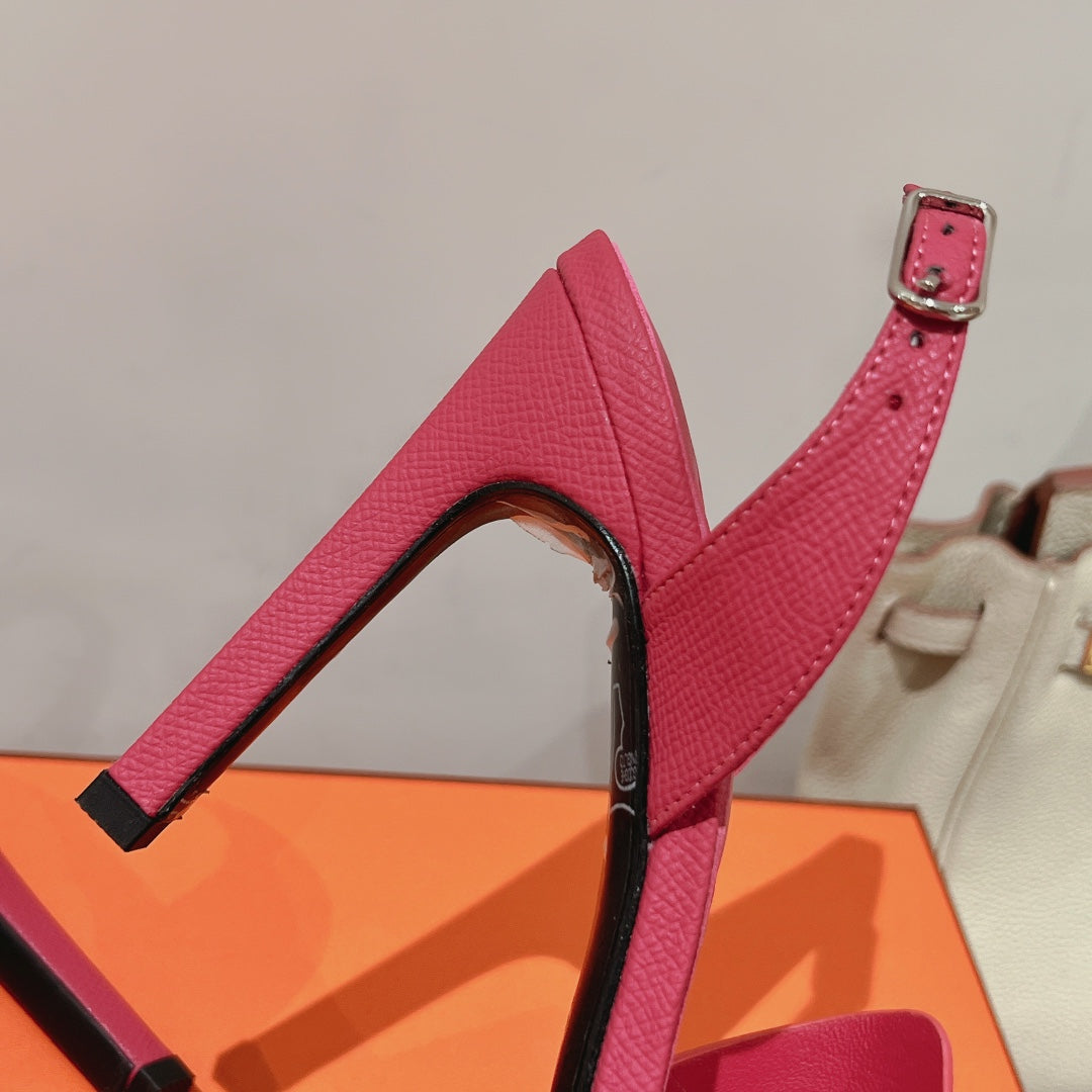 SLINGBACK SANDAL ETERNITE 105 BRIGHT PINK LAMBSKIN - 35