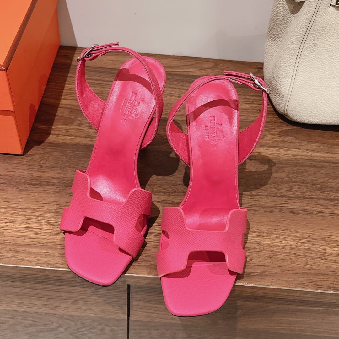 SLINGBACK SANDAL ETERNITE 105 BRIGHT PINK LAMBSKIN - 35