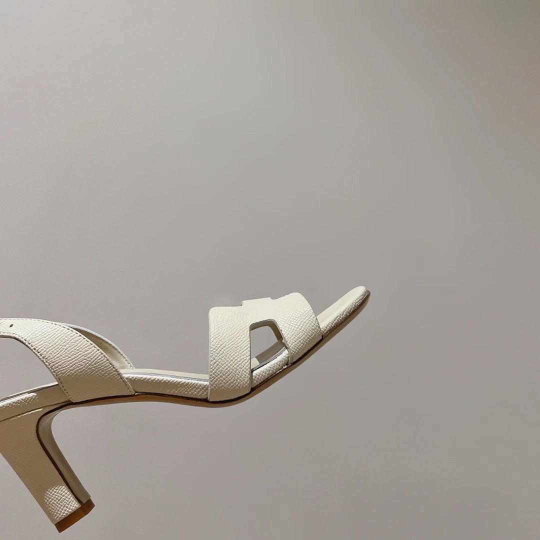 SLINGBACK SANDAL ETERNITE 75 CREAMY WHITE LAMBSKIN - 35