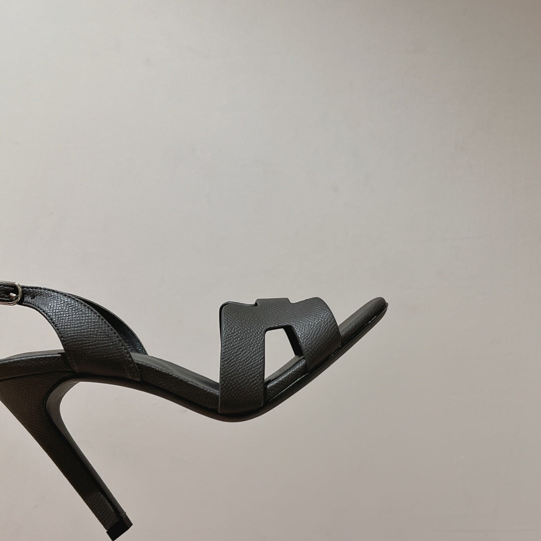 SLINGBACK SANDAL ETERNITE 105 FOSSIL LAMBSKIN - 35