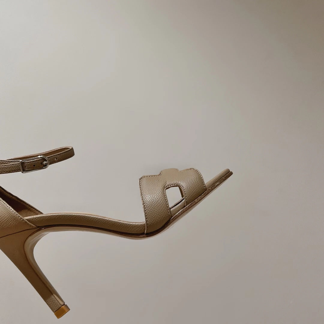 PREMIERE 105 SANDAL IN SAND BROWN CALFSKIN - 35