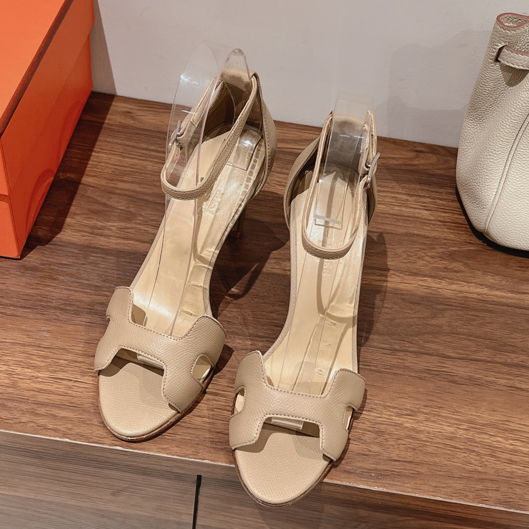 PREMIERE 105 SANDAL IN SAND BROWN CALFSKIN - 35
