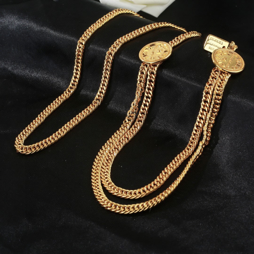 CHANEL 25S CHAIN BELT IN GOLD METALLIC 614473 - 30