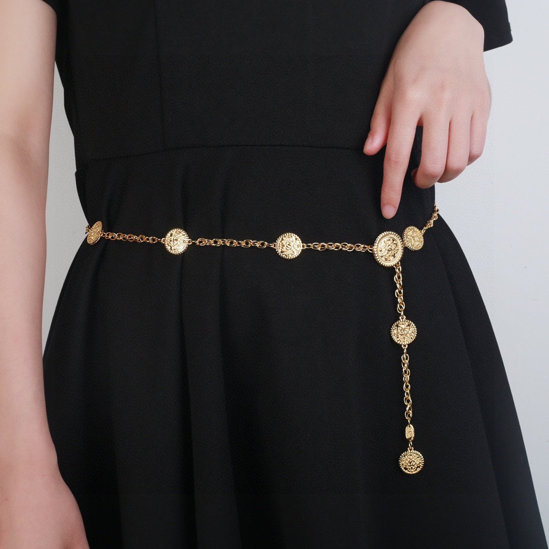 CHANEL 25S GOLD CHAIN BELT 610545 - 30