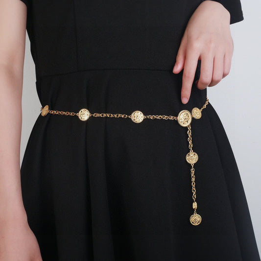 CHANEL 25S GOLD CHAIN BELT 610545 - 30