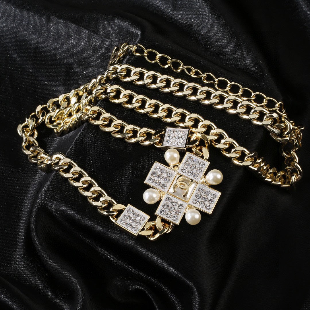 CHANEL 25S CHAIN BELT IN GOLD METAL 614478 - 30