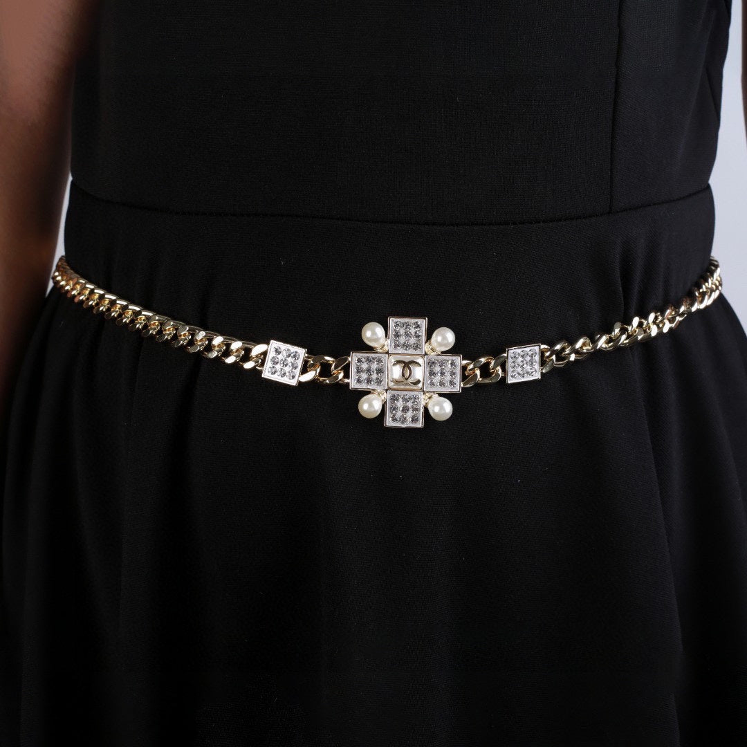 CHANEL 25S CHAIN BELT IN GOLD METAL 614478 - 30