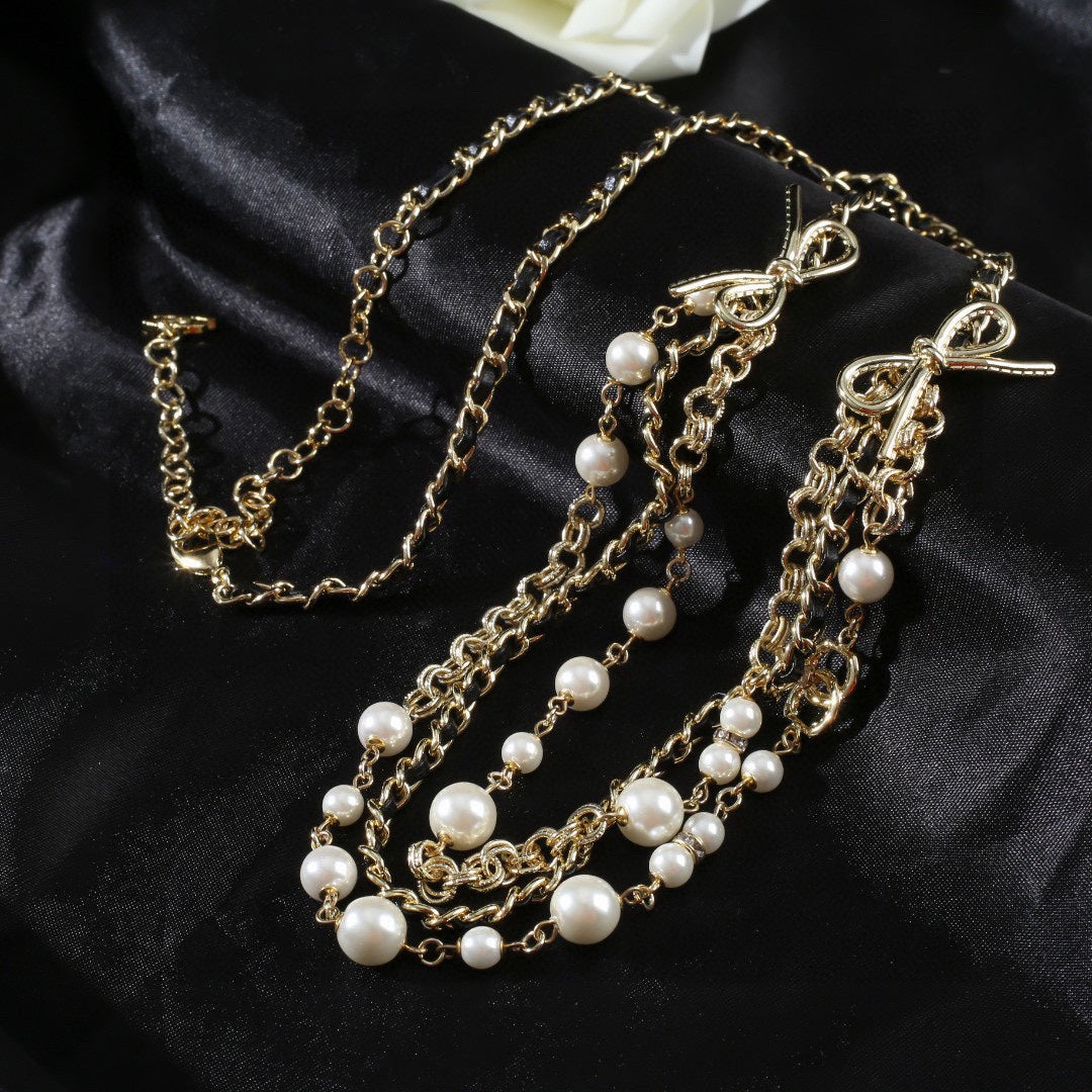 CHANEL 25S GOLD CHAIN BELT WITH PEARL 610440 - 30