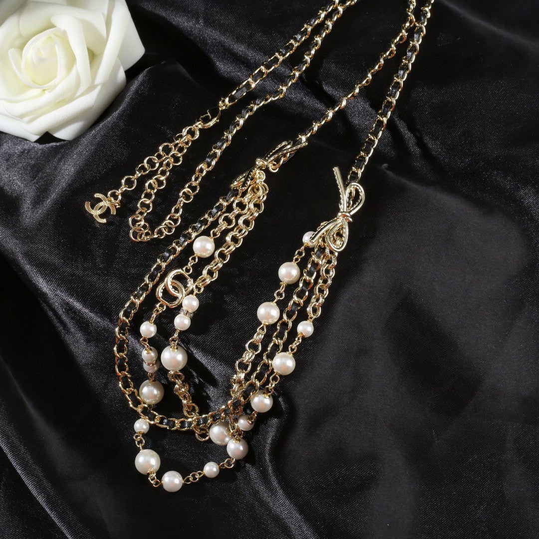 CHANEL 25S GOLD CHAIN BELT WITH PEARL 610440 - 30