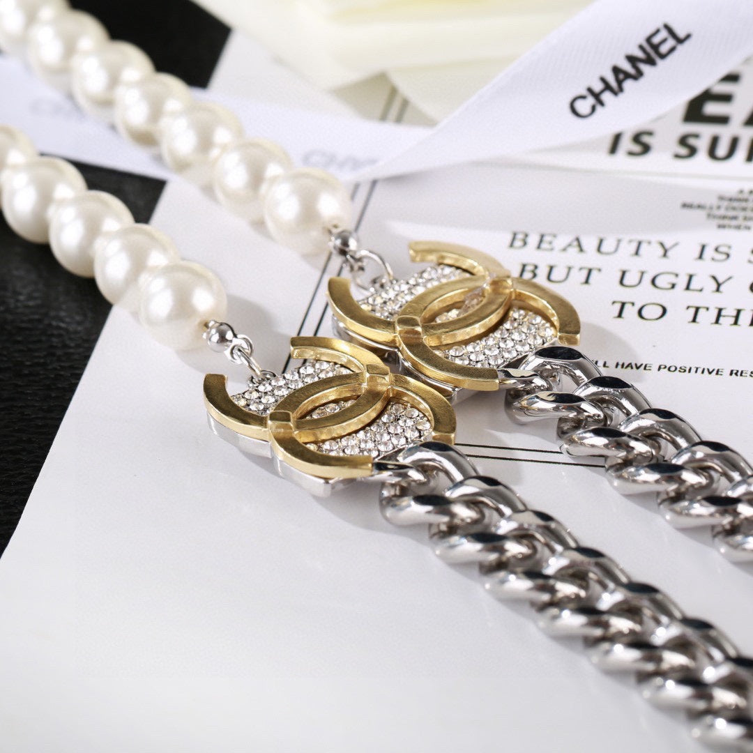 CHANEL 25S CHAIN BELT IN WHITE PEARL 614474 - 30