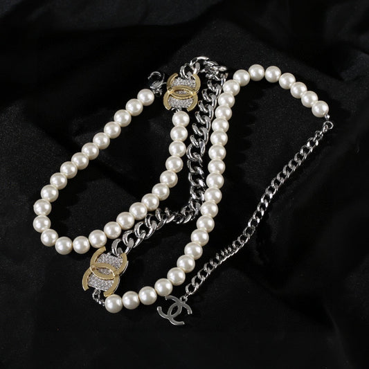 CHANEL 25S CHAIN BELT IN WHITE PEARL 614474 - 30