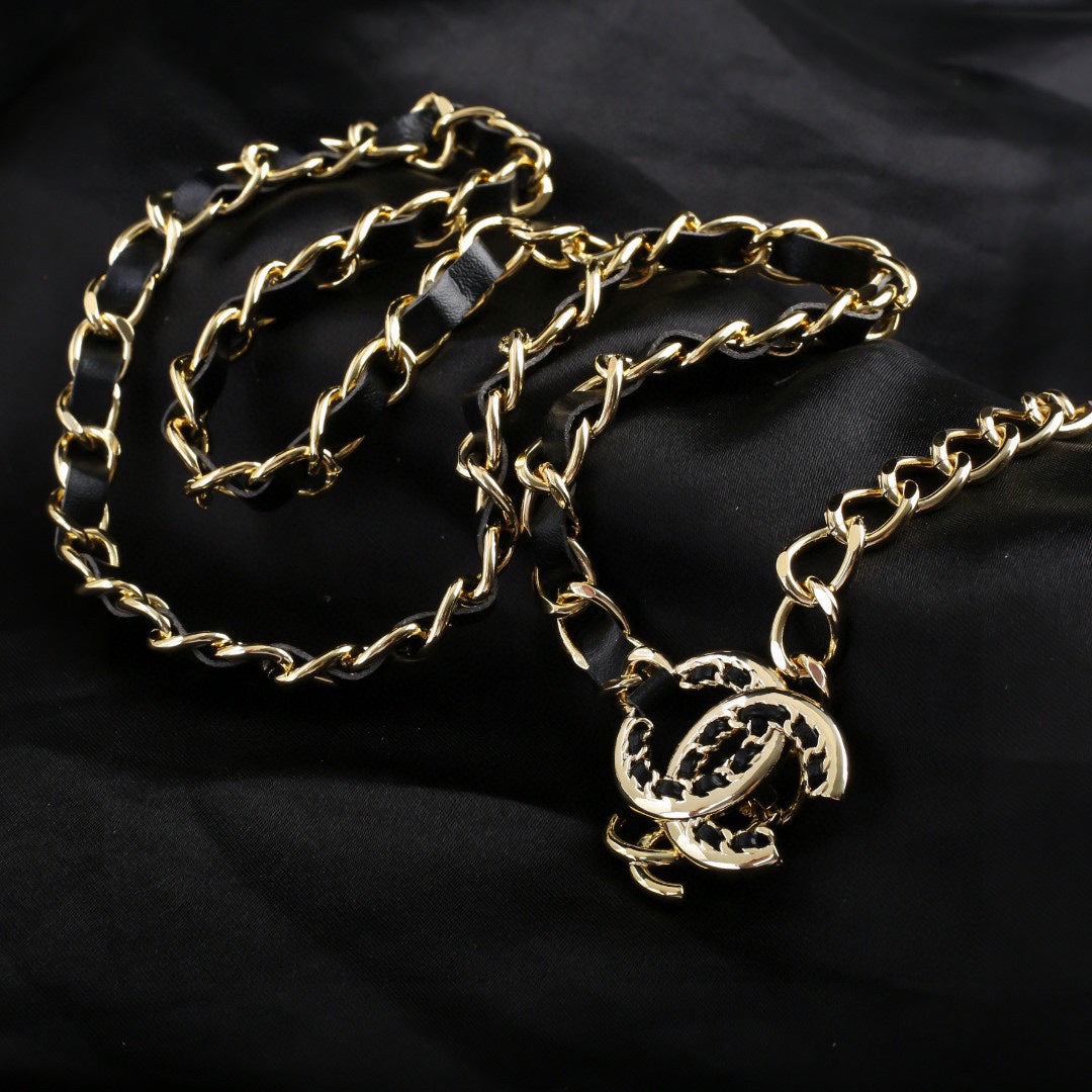 CHANEL 25S CHAIN BELT IN BLACK CALFSKIN 612710 - 30