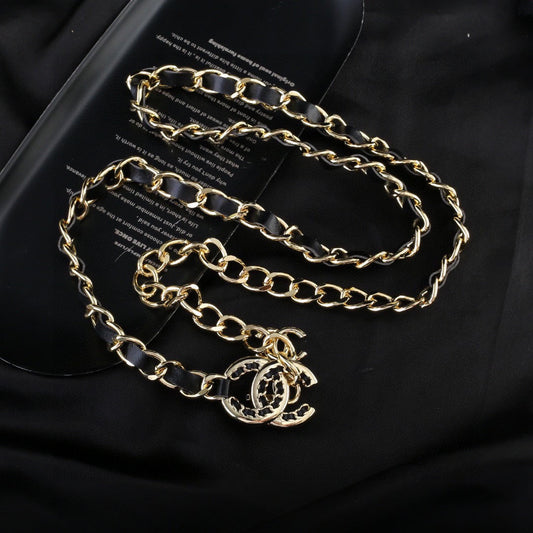 CHANEL 25S CHAIN BELT IN BLACK CALFSKIN 612710 - 30