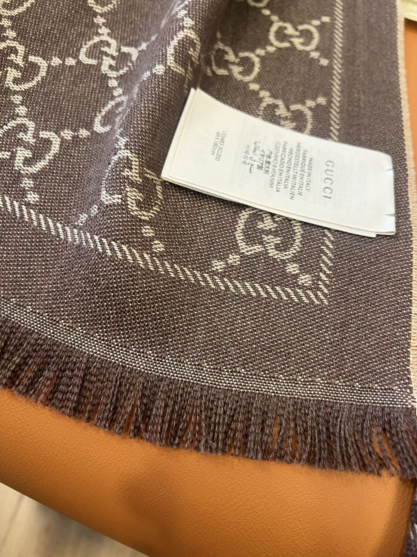 GUCCI 25S SCARF 180 IN WOOL 644859