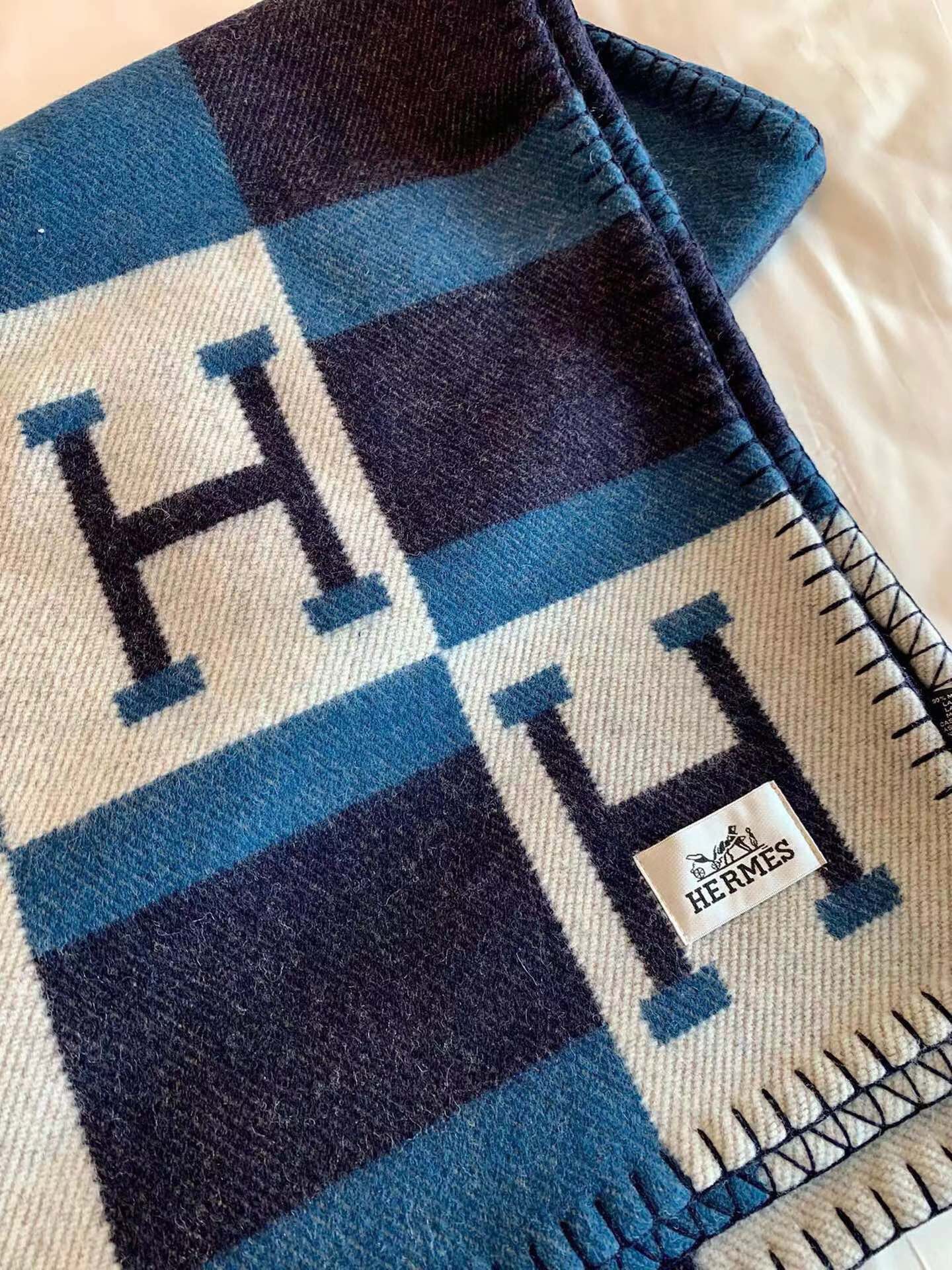 BLANKET 170 CM IN COLORFUL WOOL AND CASHMERE 689475