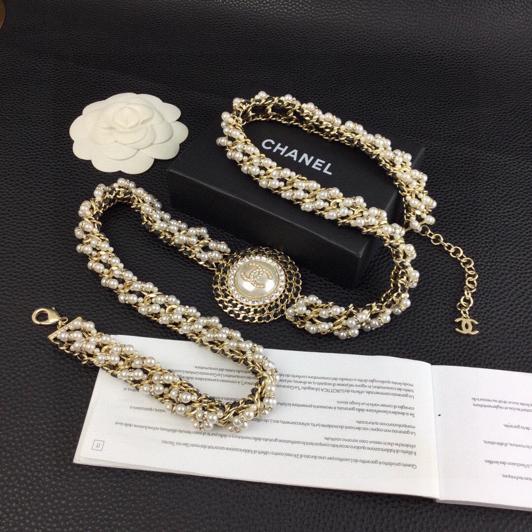 CHANEL 25S CHAIN BELT WITH PEARL 608641 - 30