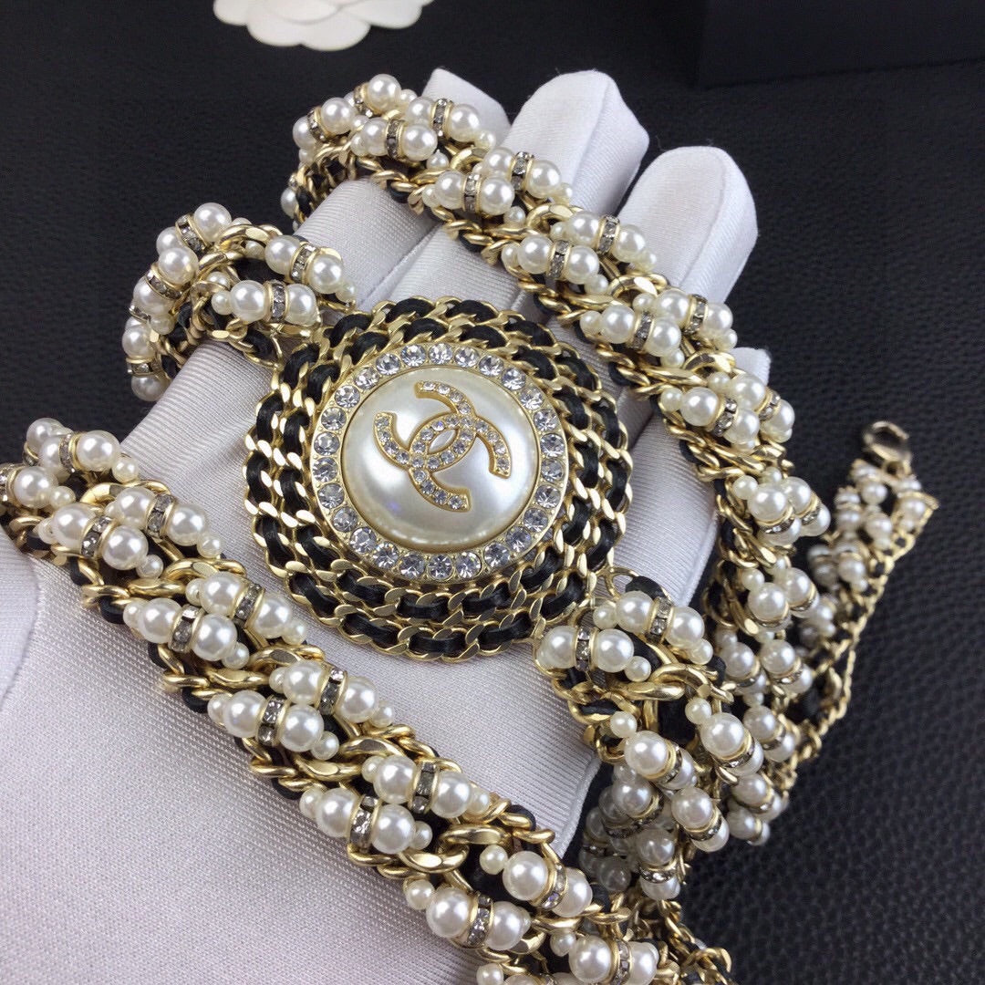 CHANEL 25S CHAIN BELT WITH PEARL 608641 - 30