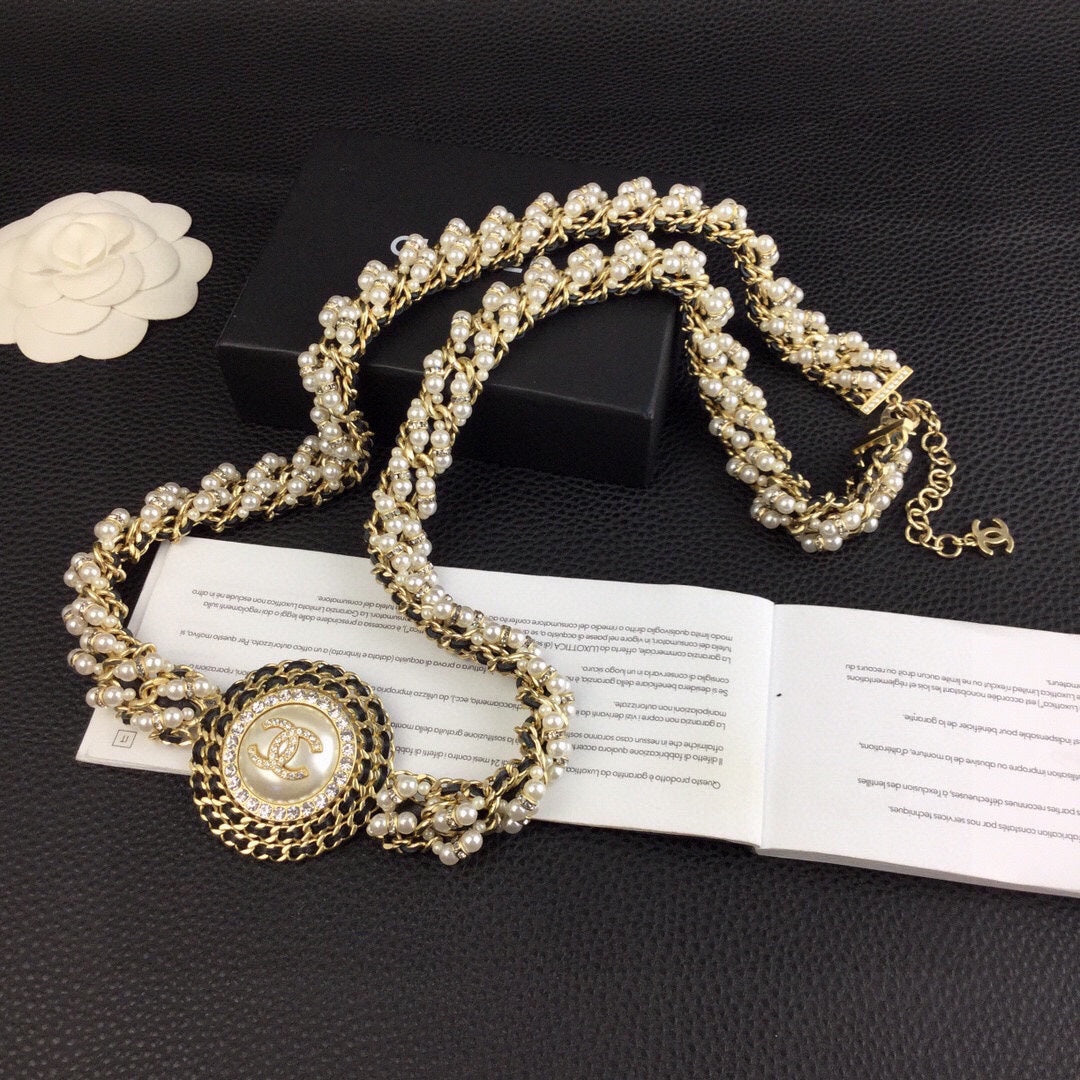 CHANEL 25S CHAIN BELT WITH PEARL 608641 - 30