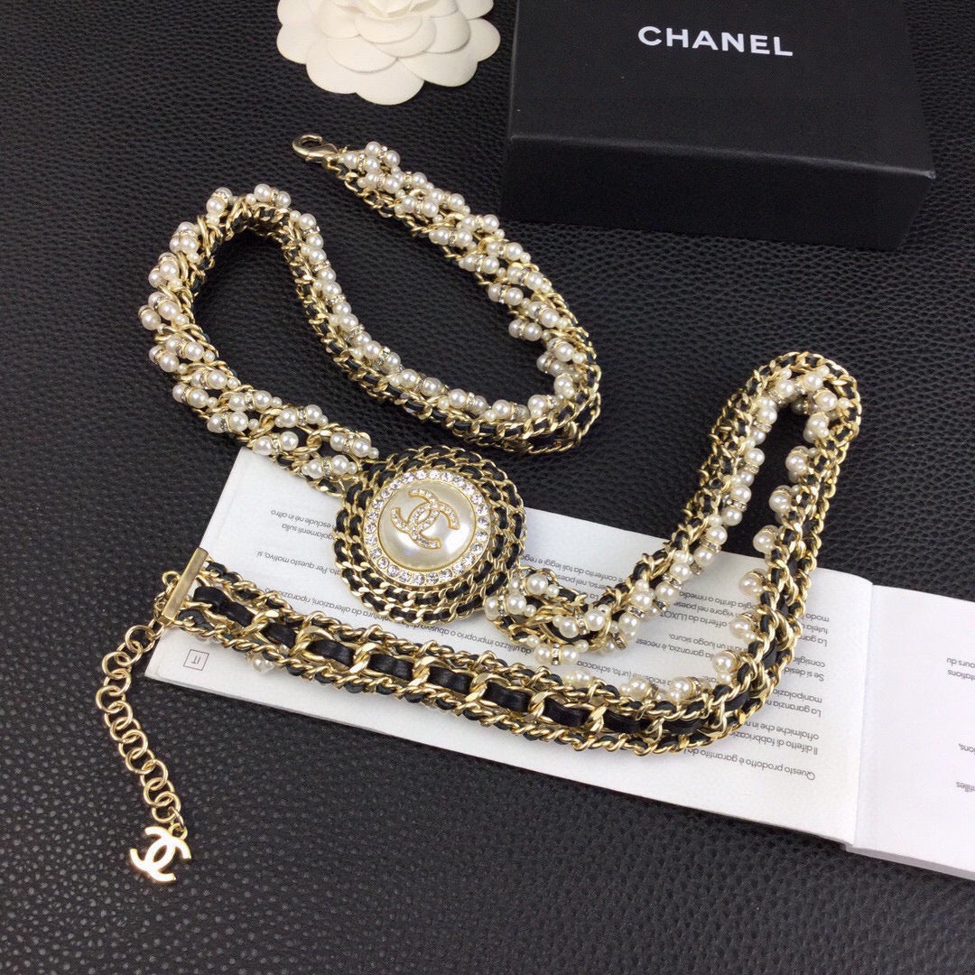 CHANEL 25S CHAIN BELT WITH PEARL 608641 - 30